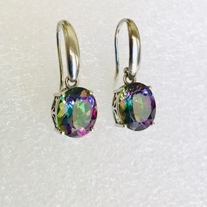 Mystic Topaz 925 Earrings